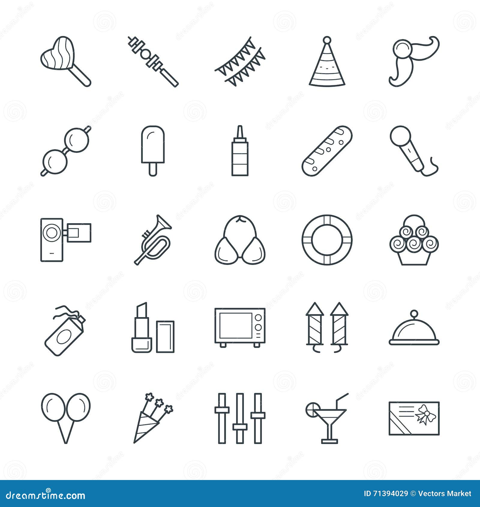 Celebration And Party Cool Vector Icons 1 Stock Illustration