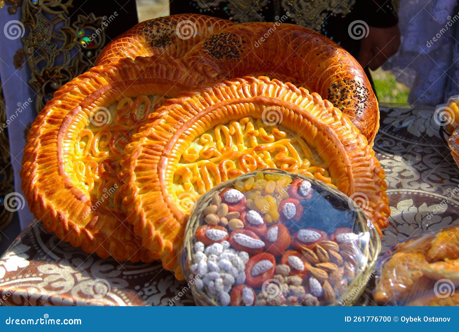 The Celebratory Types of Bread are always Beautifully Decorated Stock