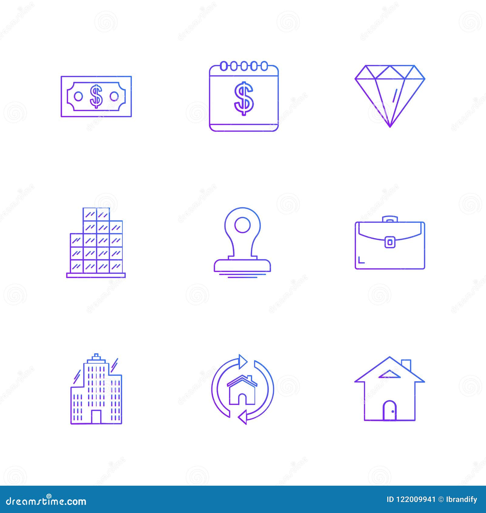 celender , dollar, target, watch , graph , mouse , eps icons se