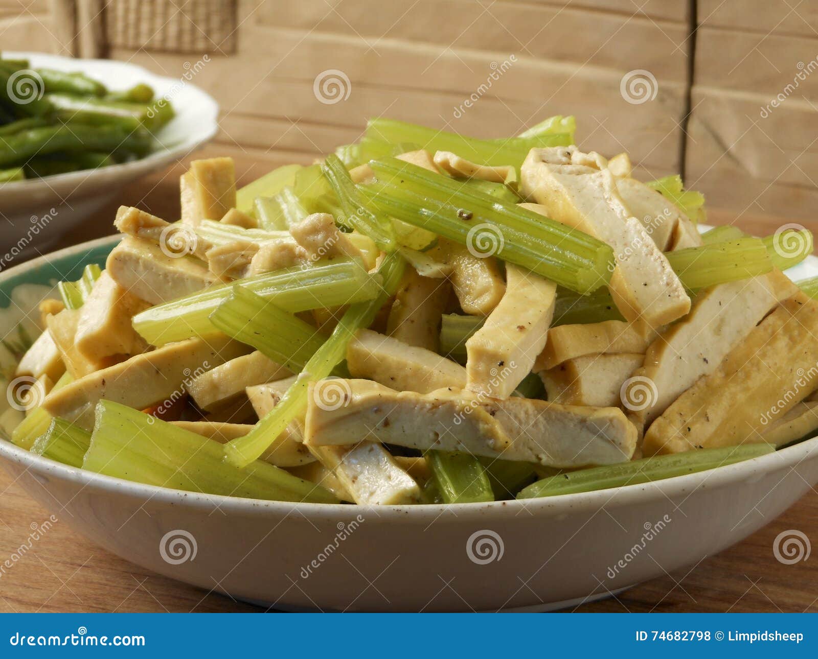 Celery fried dried tofu stock photo. Image of soya, cuisine - 74682798