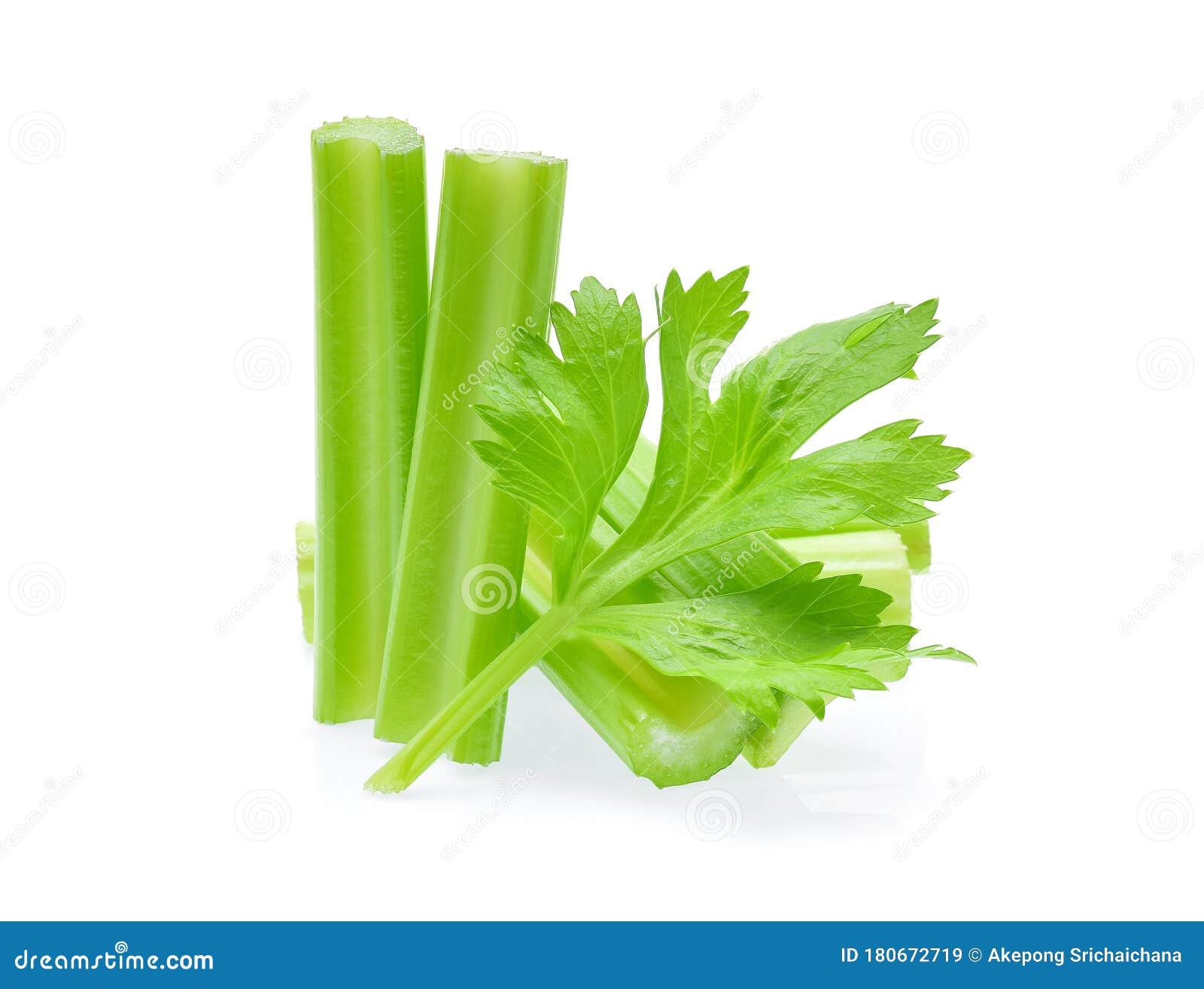 Celery Isolated on White Background Stock Image Image of snack
