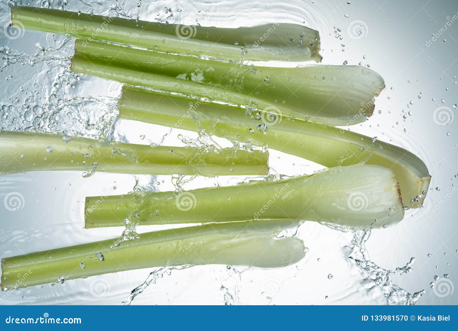Celery Water Splash stock photo. Image of water, motion 133981570