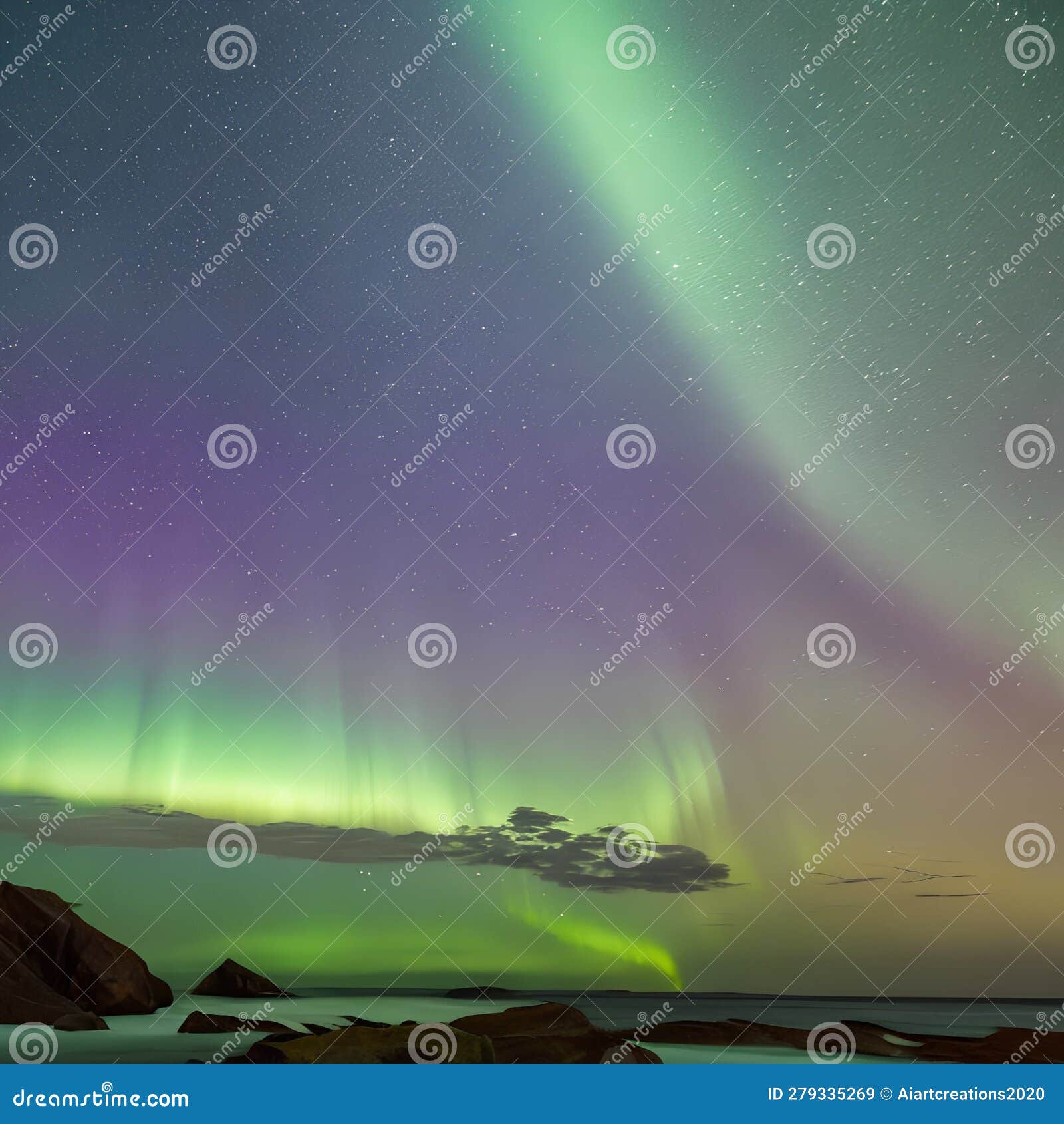 1484 Celestial Aurora Borealis a Mesmerizing and Celestial Background