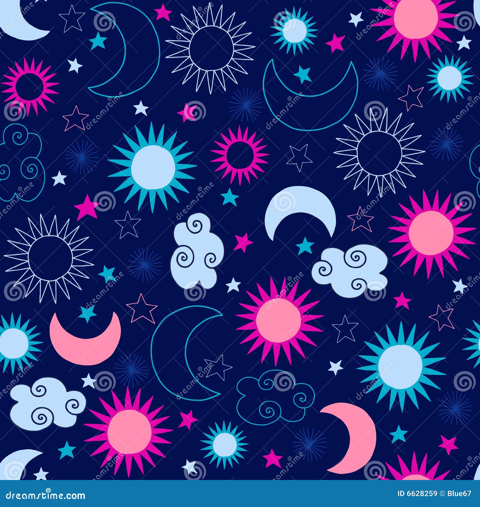 celestial sun stars pattern