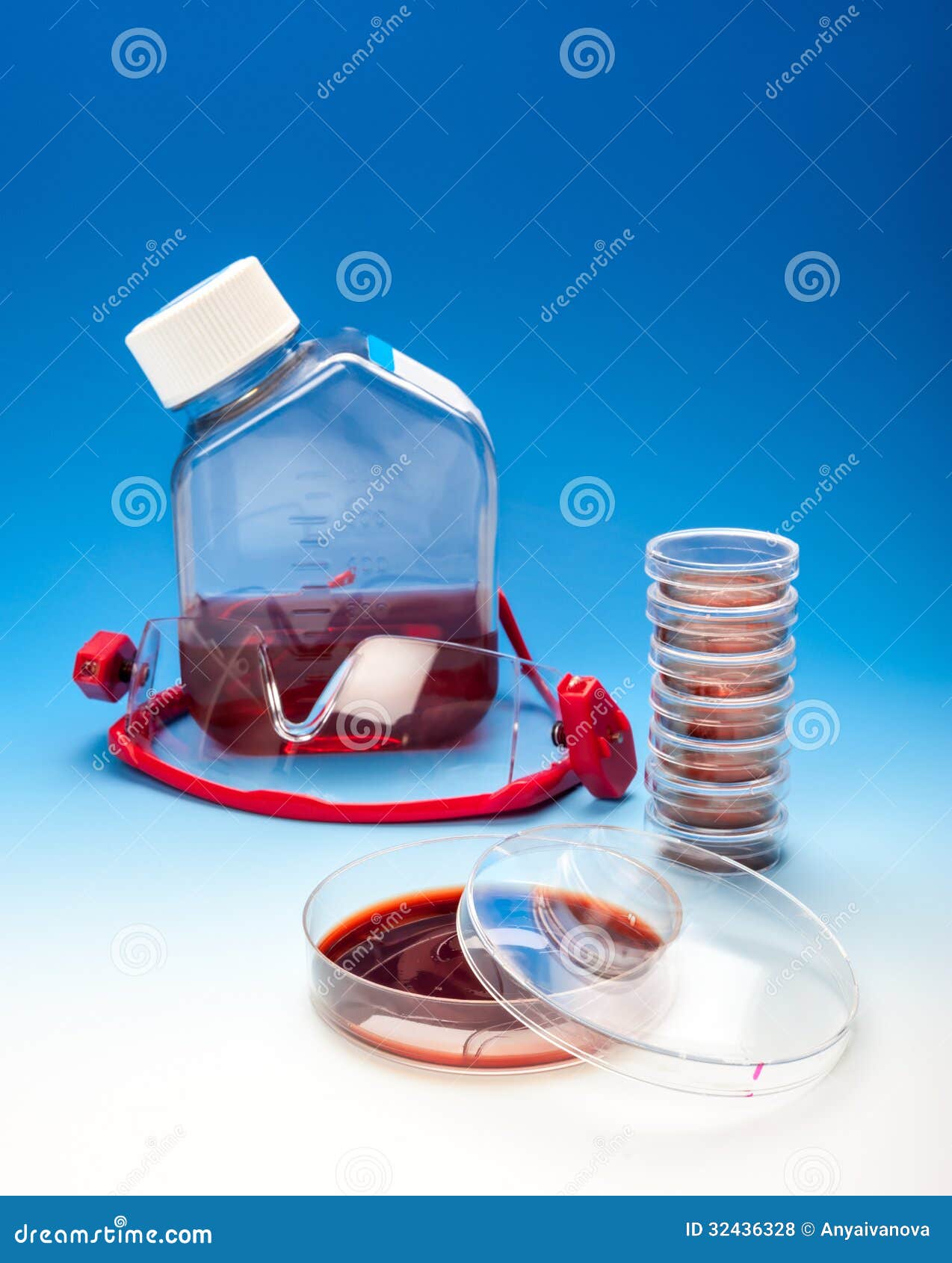 Cell Culture or Bacterial Experiment Stock Photo Image of disposables