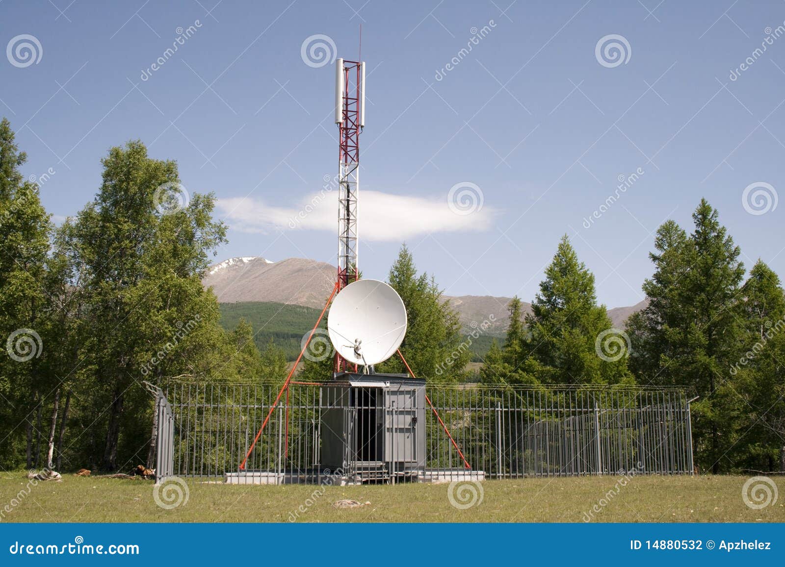 Cell phone antenna tower stock photo. Image of blue, antenna 14880532