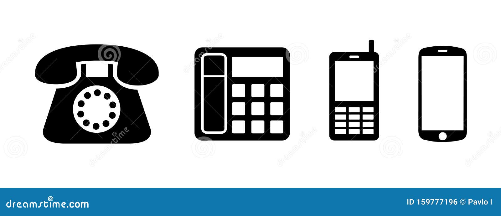Cell Phone Evolution, Evolution of Devices â€“ Vector Stock Vector