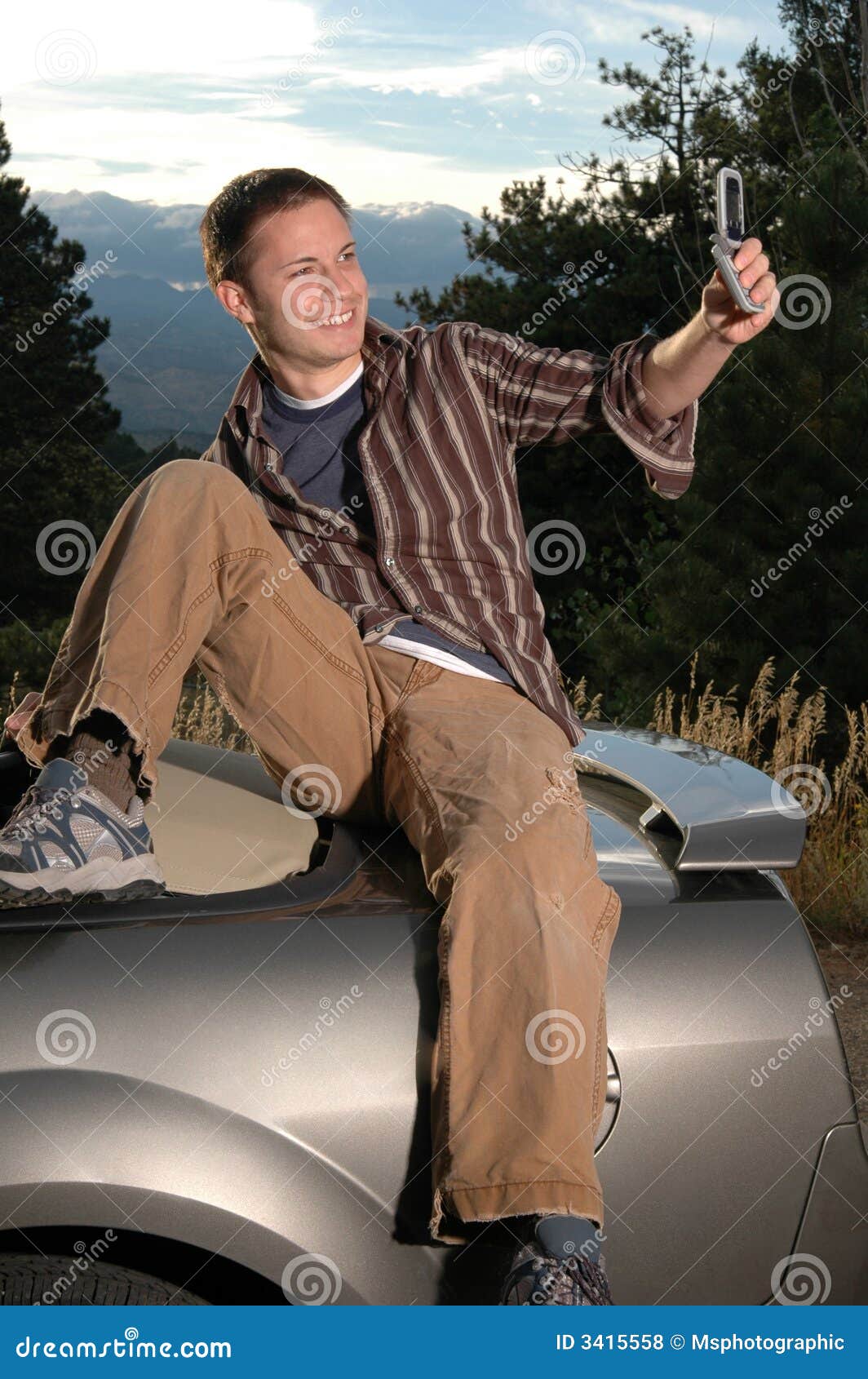 Cell Phone Memories stock photo. Image of person, valley 3415558