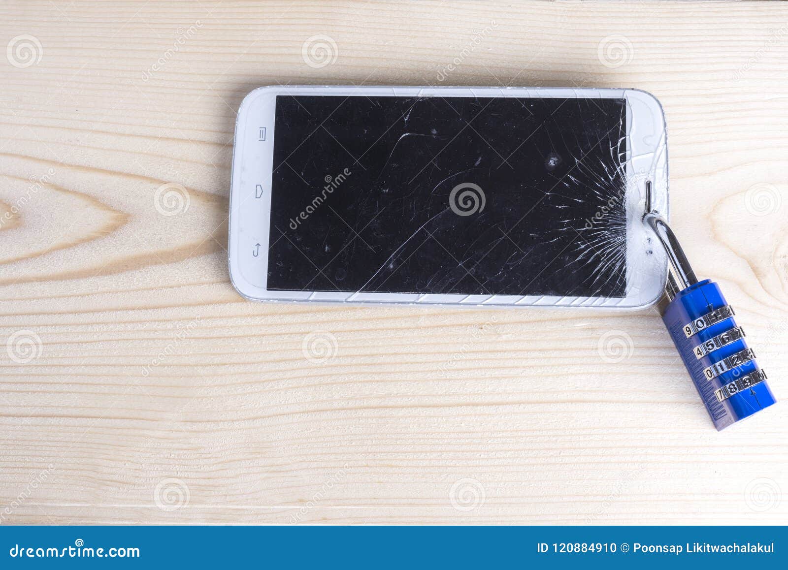 Cell Phones with Cracks are Locked Stock Photo Image of cracks