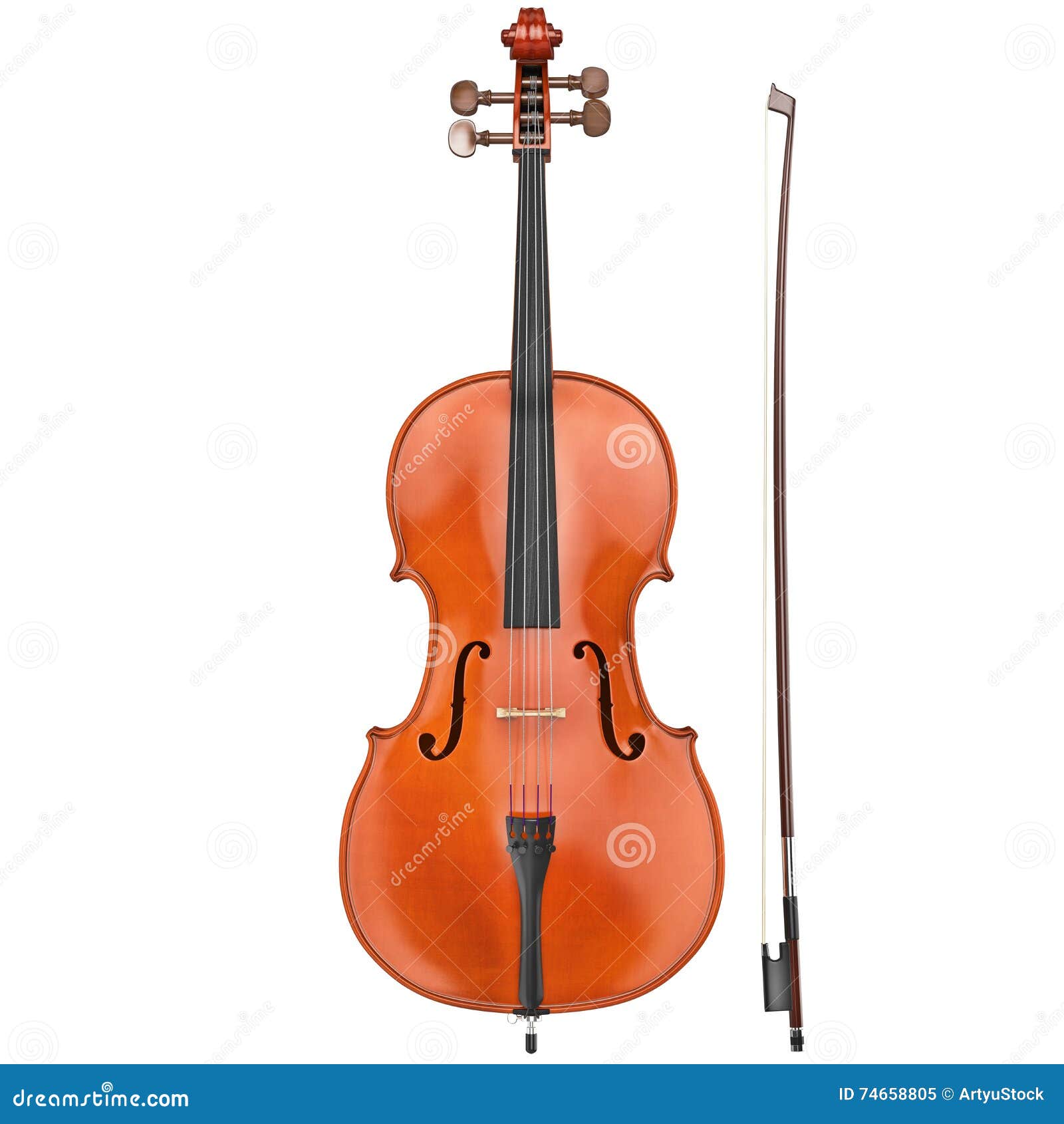 Musikinstrument Violoncello oder Cello klassische Musik Stock
