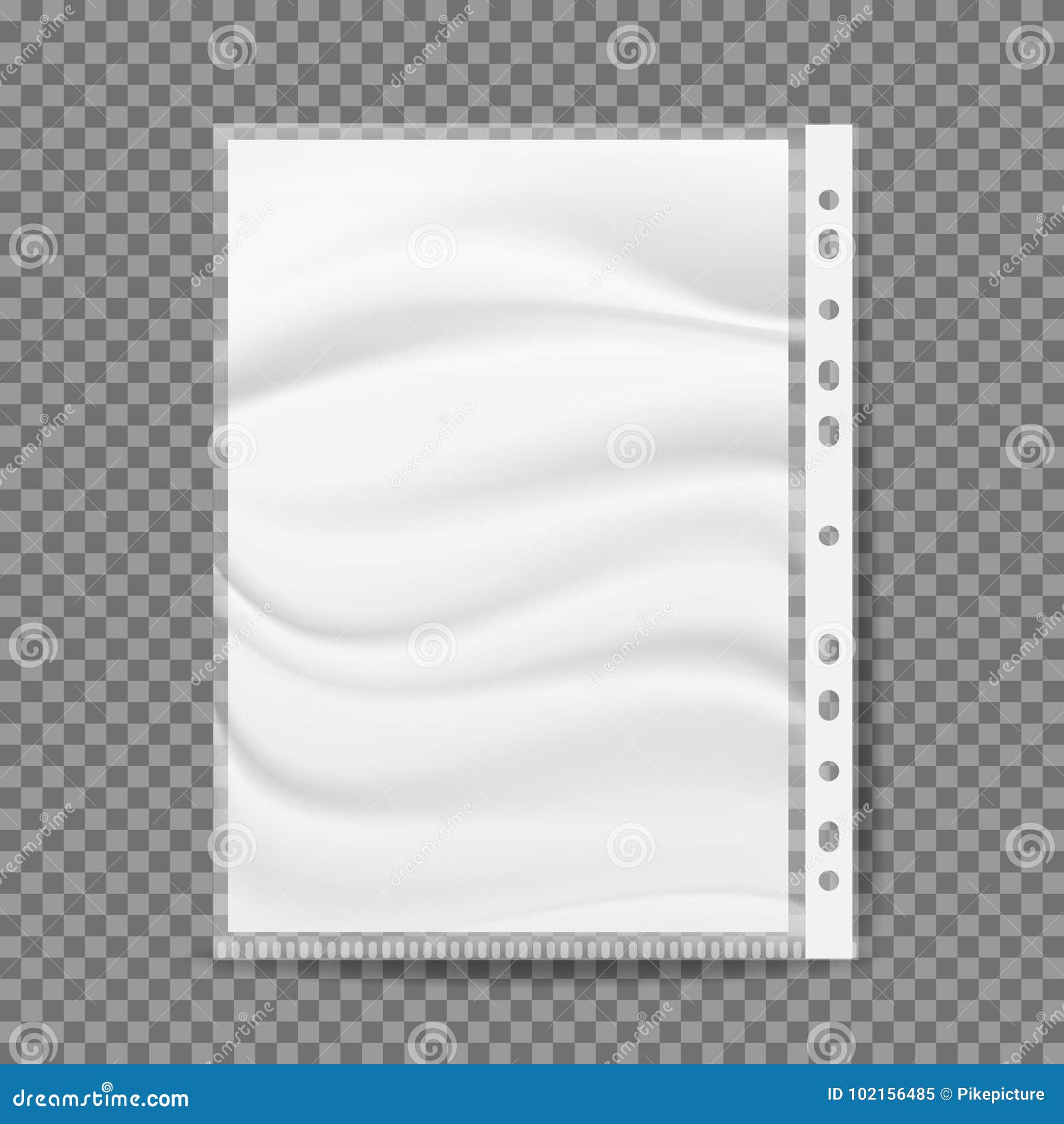 Download Stationery Bag For Paper Vector. A4 Size. Perforations On ...