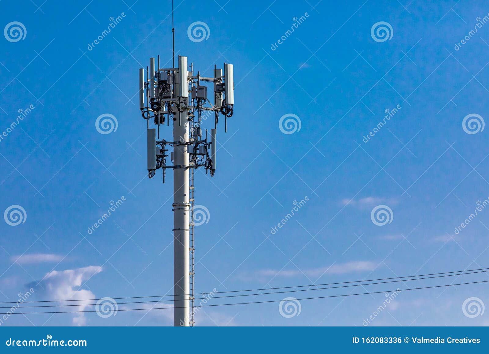 Cellular Base Station Against Blue Sky Stock Photo Image Of Mobile