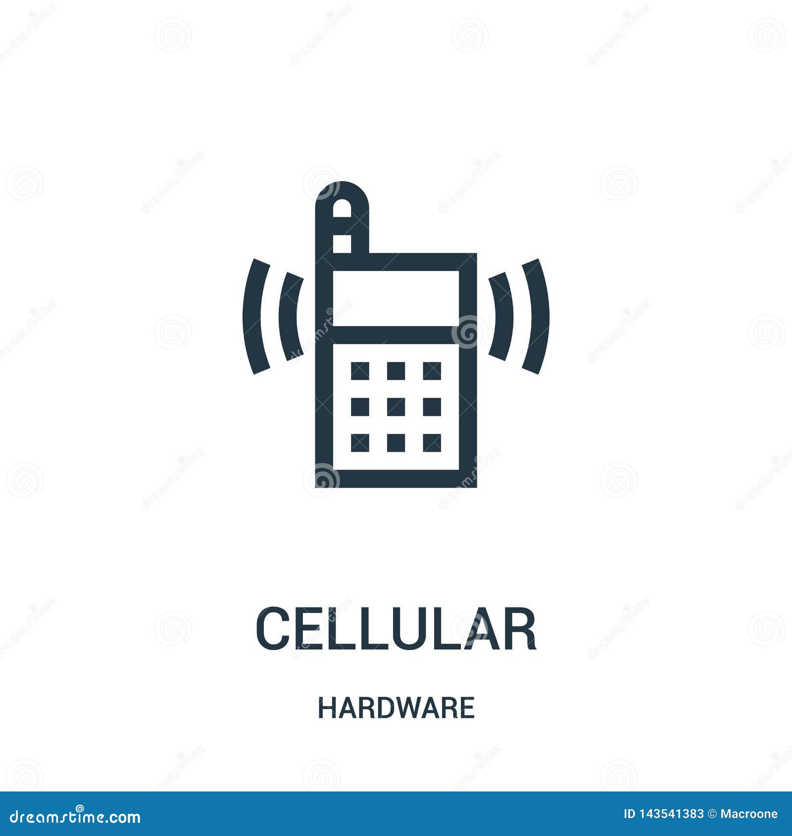 Cellular Icon Vector From Hardware Collection Thin Line Cellular