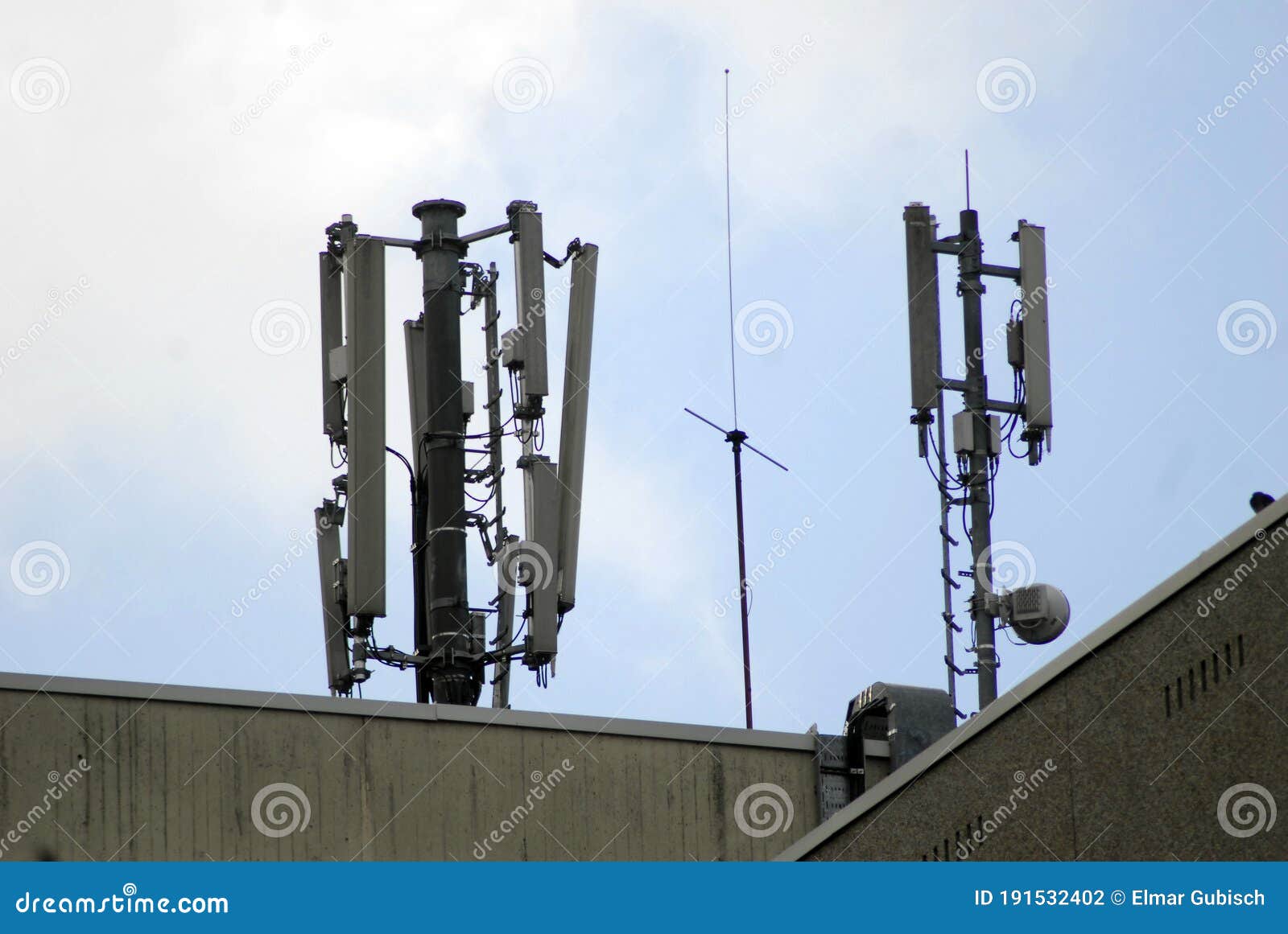 Cellular Network or Mobile Network Antennas Stock Photo Image of mast
