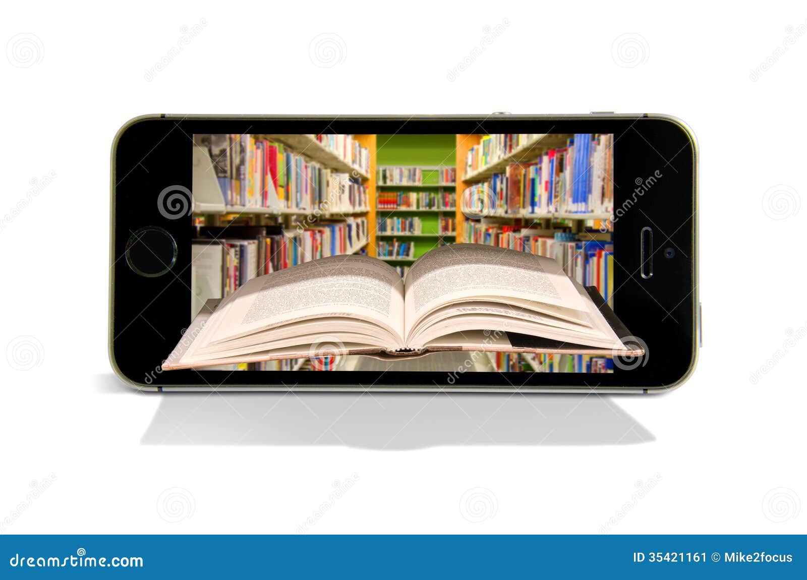 Cellular Smart Phone Books Reading Online Library Stock ...