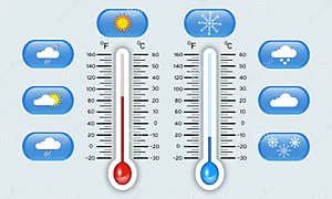 Hot And Cold Temperature Symbol Vector Illustration CartoonDealer 