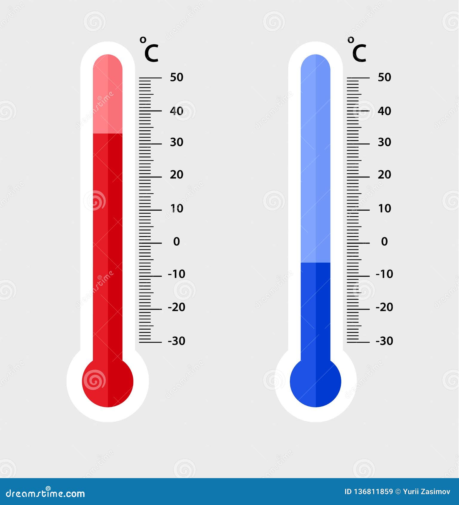 Thermometer Equipment Showing Hot Or Cold Weather. Thermometer