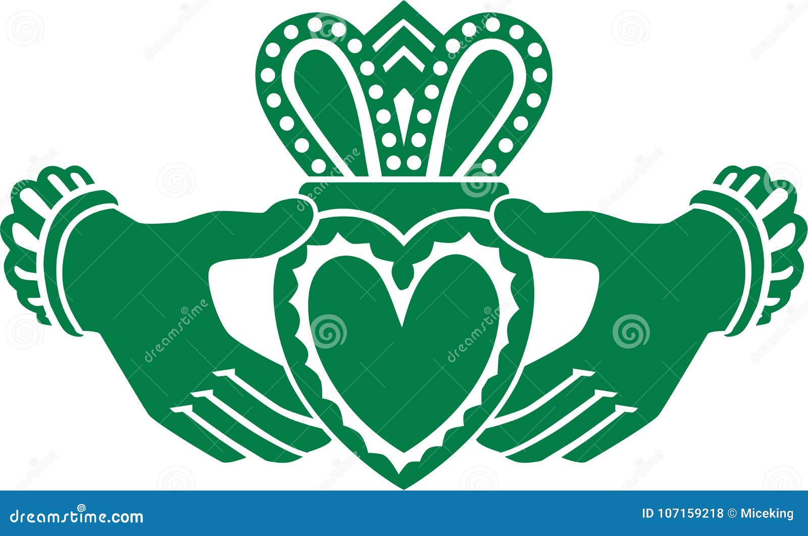 Celtic claddagh vector stock vector. Illustration of silhouette 107159218