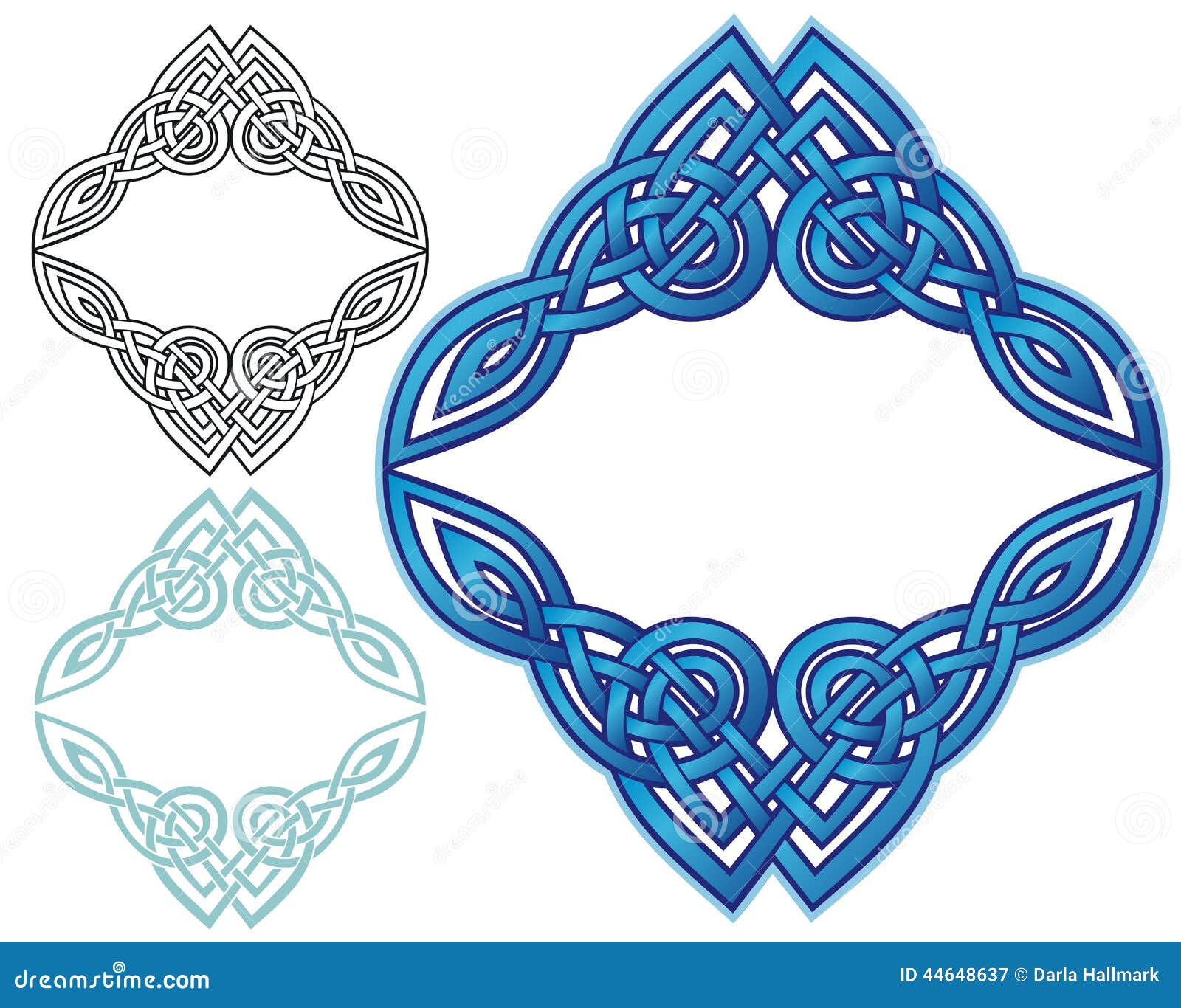 Celtic knot border stock vector. Illustration of decorative - 44648637