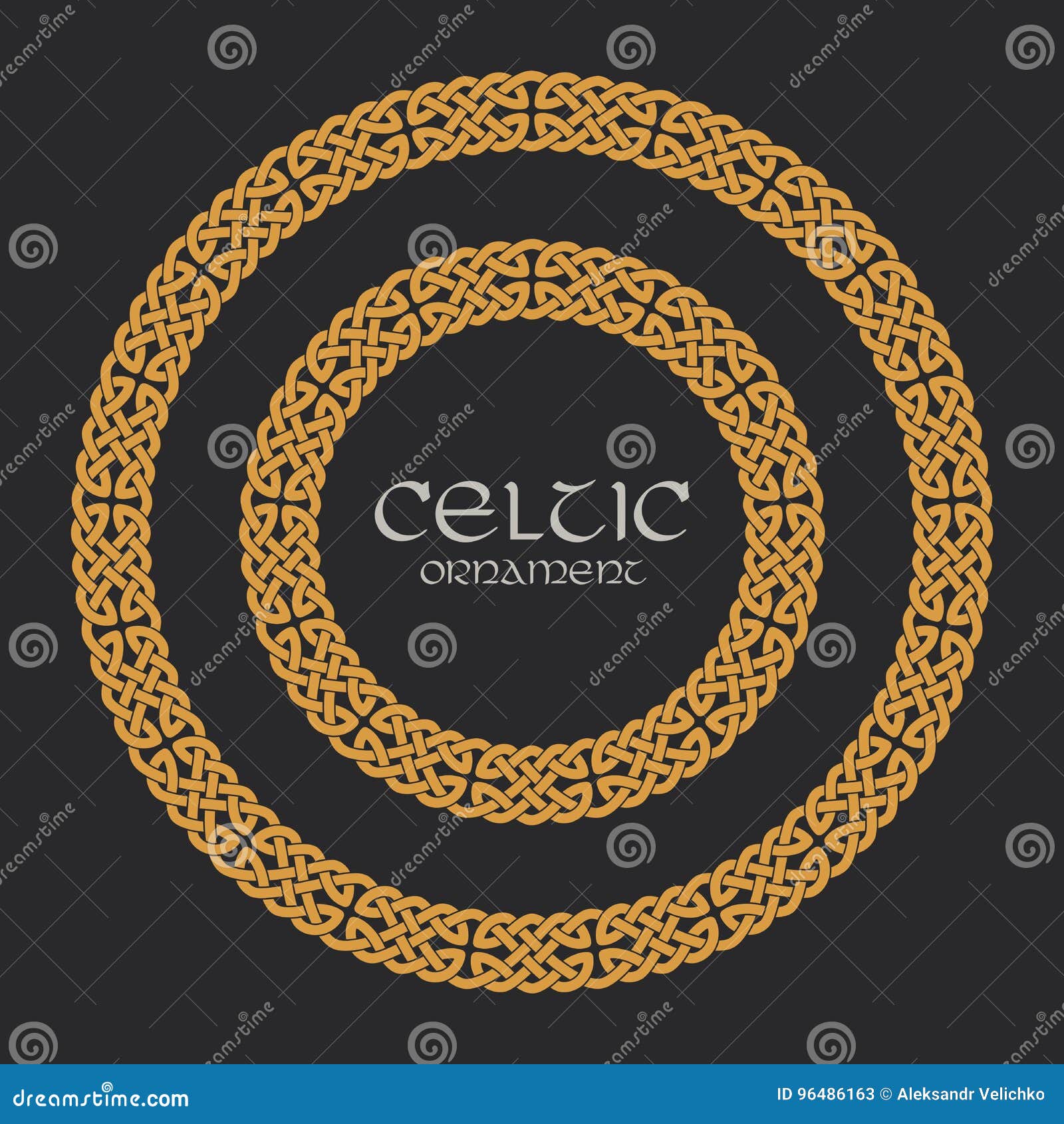 celtic knot braided frame border circle ornament