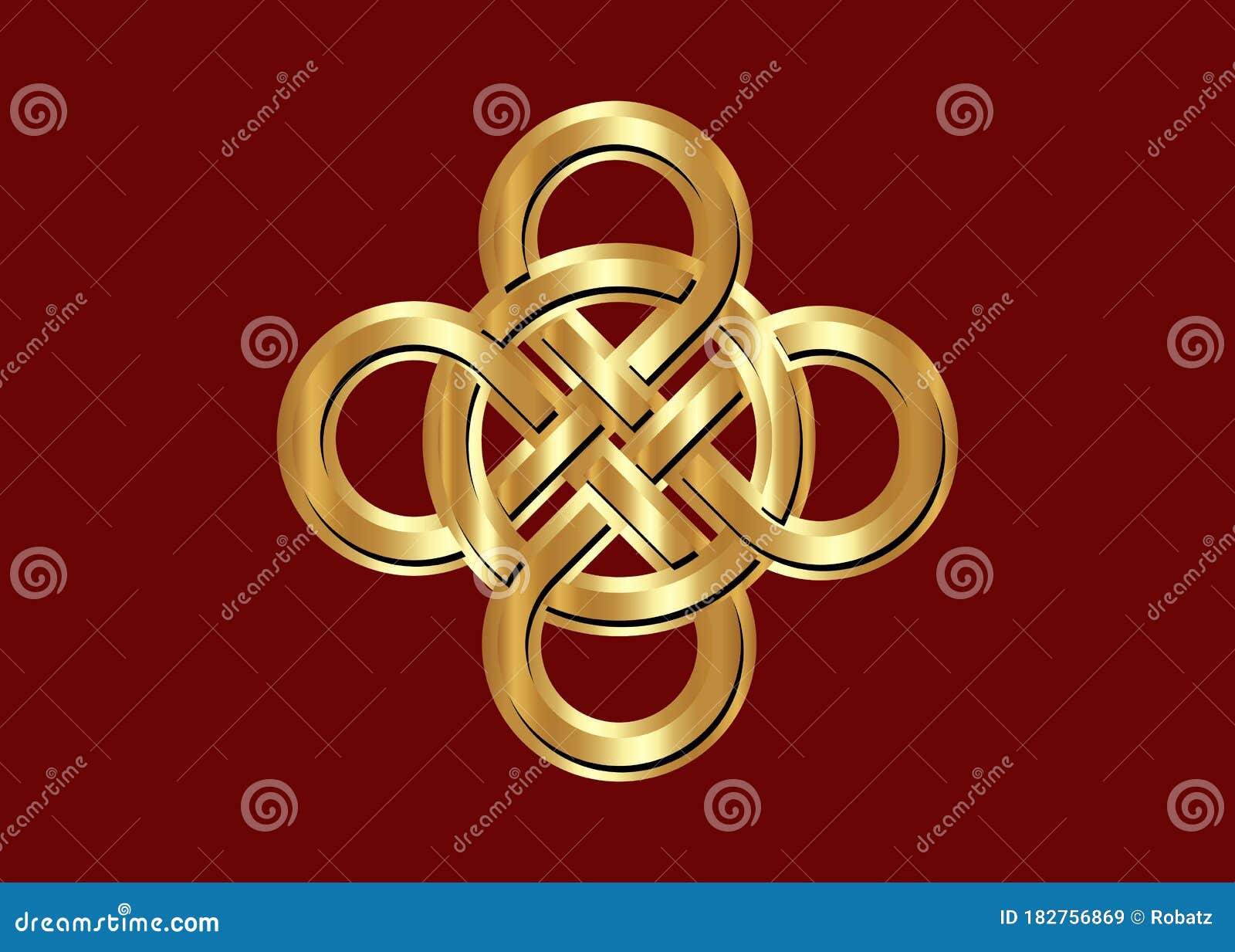 Celtic Knot, Interlocked Circles Logo, Luxury Gold Seal Chinese Style, Tattoo Isolated on Dark Red Background Stock Vector - Illustration of celtic, color: 182756869 Celtic Knot, Interlocked Circles Logo, Luxury Gold Seal Chinese Style, Tattoo Isolated on Dark Red Background Stock Vector - Illustration of celtic, color: 182756869