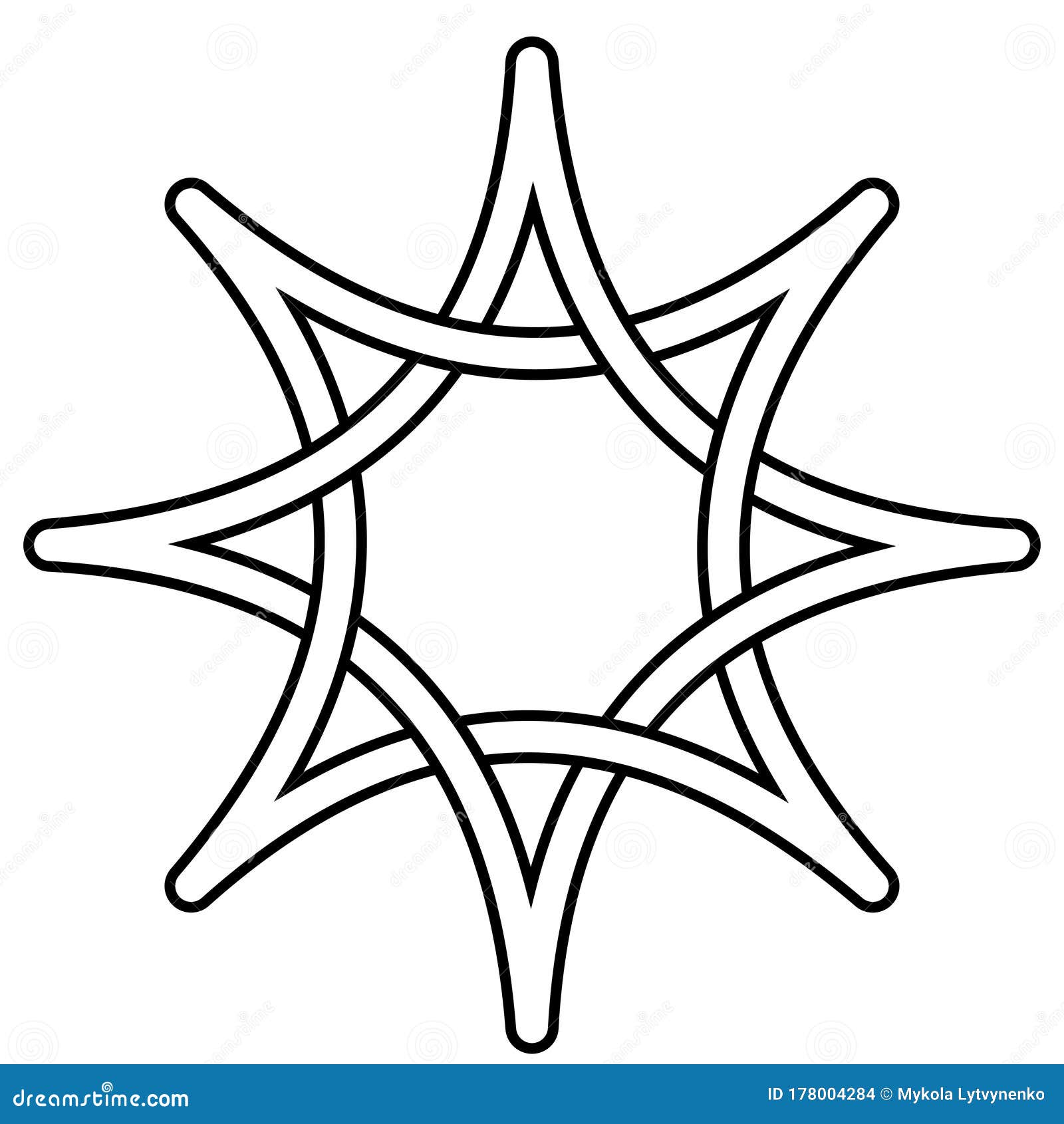 Celtic Knot Star Intertwining Rays Vector Star Symbol Of Hope And Light Intelligent Thought Sign Wisdom Stock Vector Illustration Of Light Intelligent 178004284
