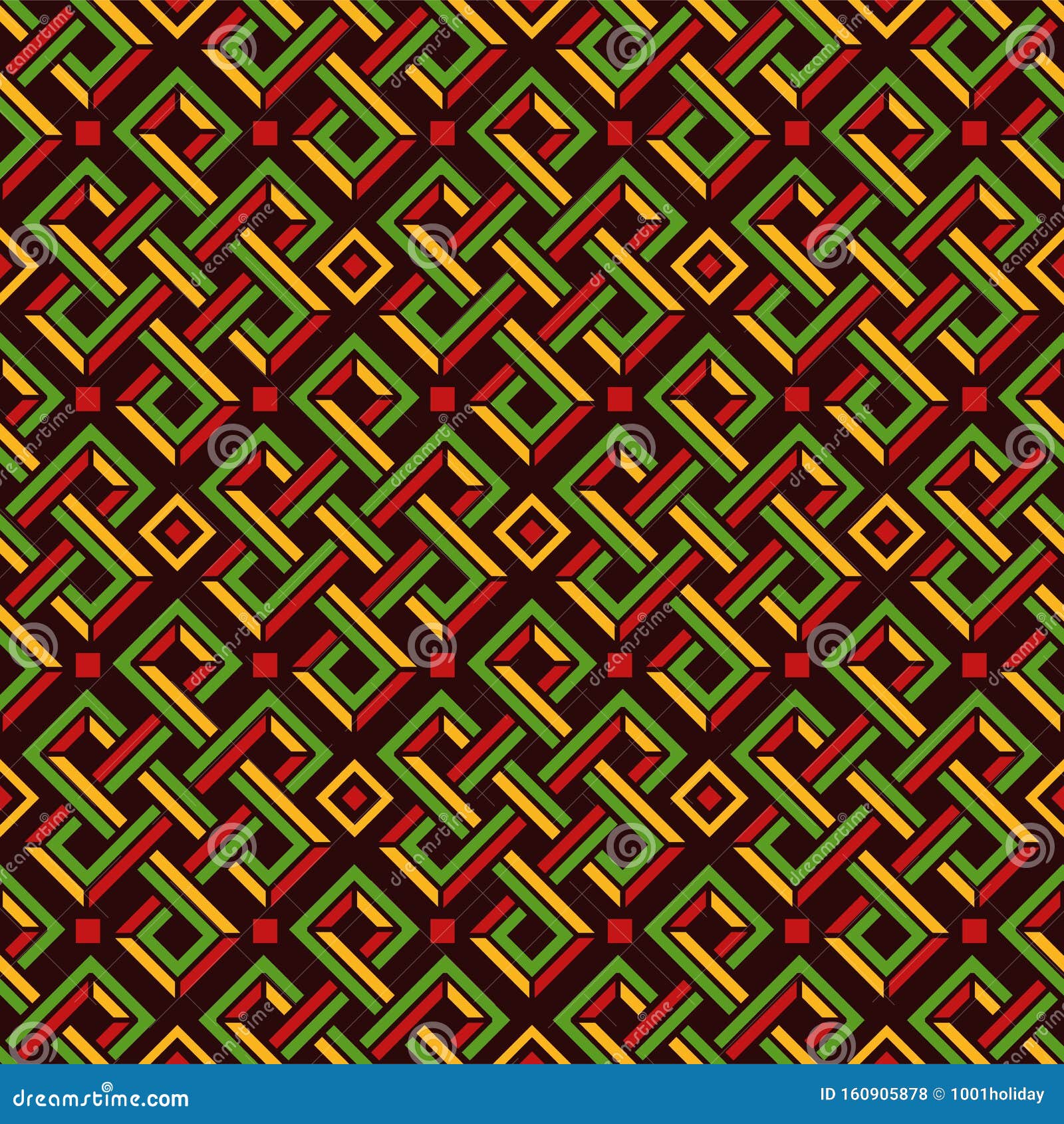 Download Celtic Knot Vector 3d Seamless Pattern Of Rectangular Shapes Stock Vector - Illustration of ...