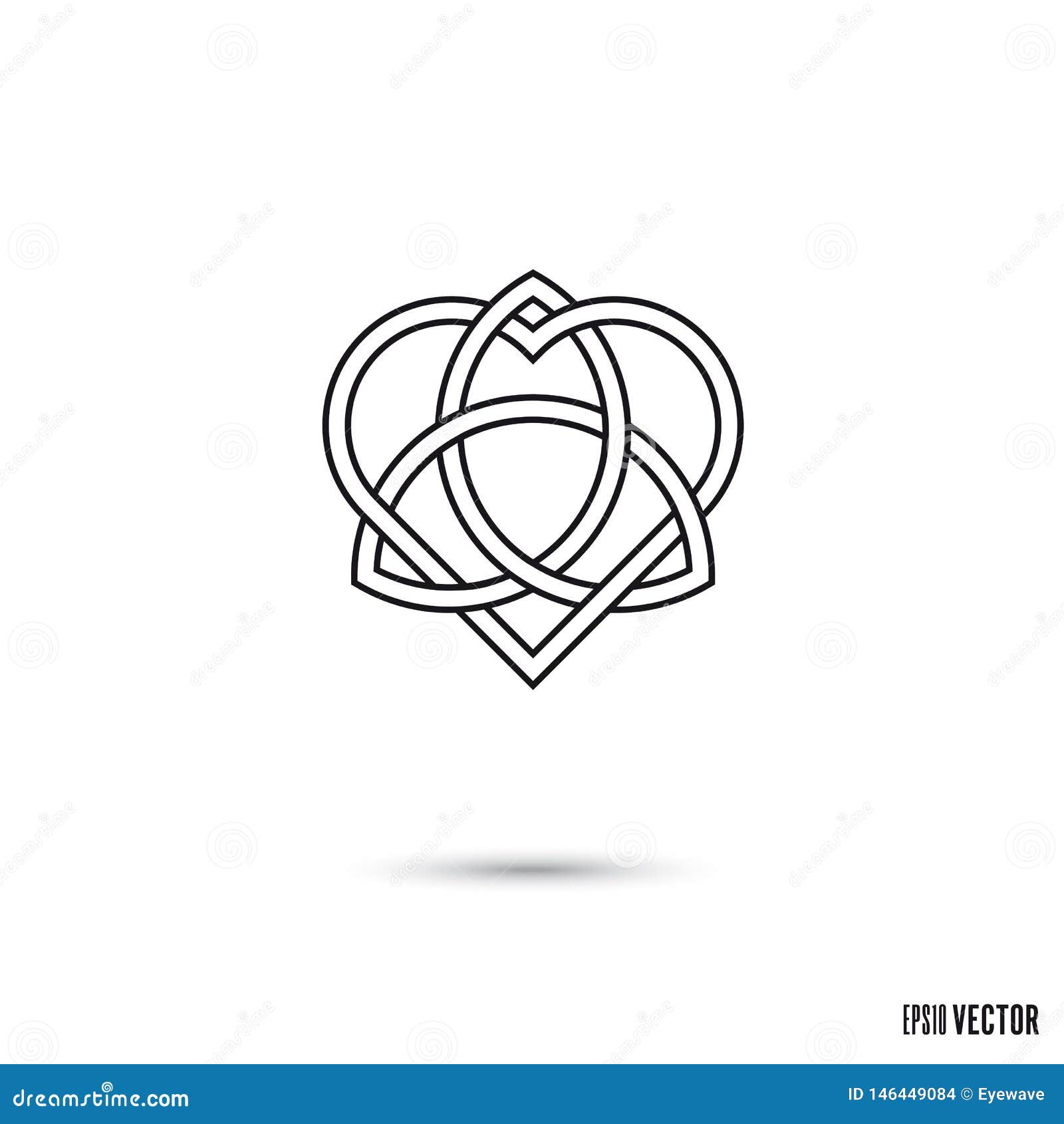 Download Celtic Love Knot Vector Illustration Stock Vector - Illustration of black, infinity: 146449084
