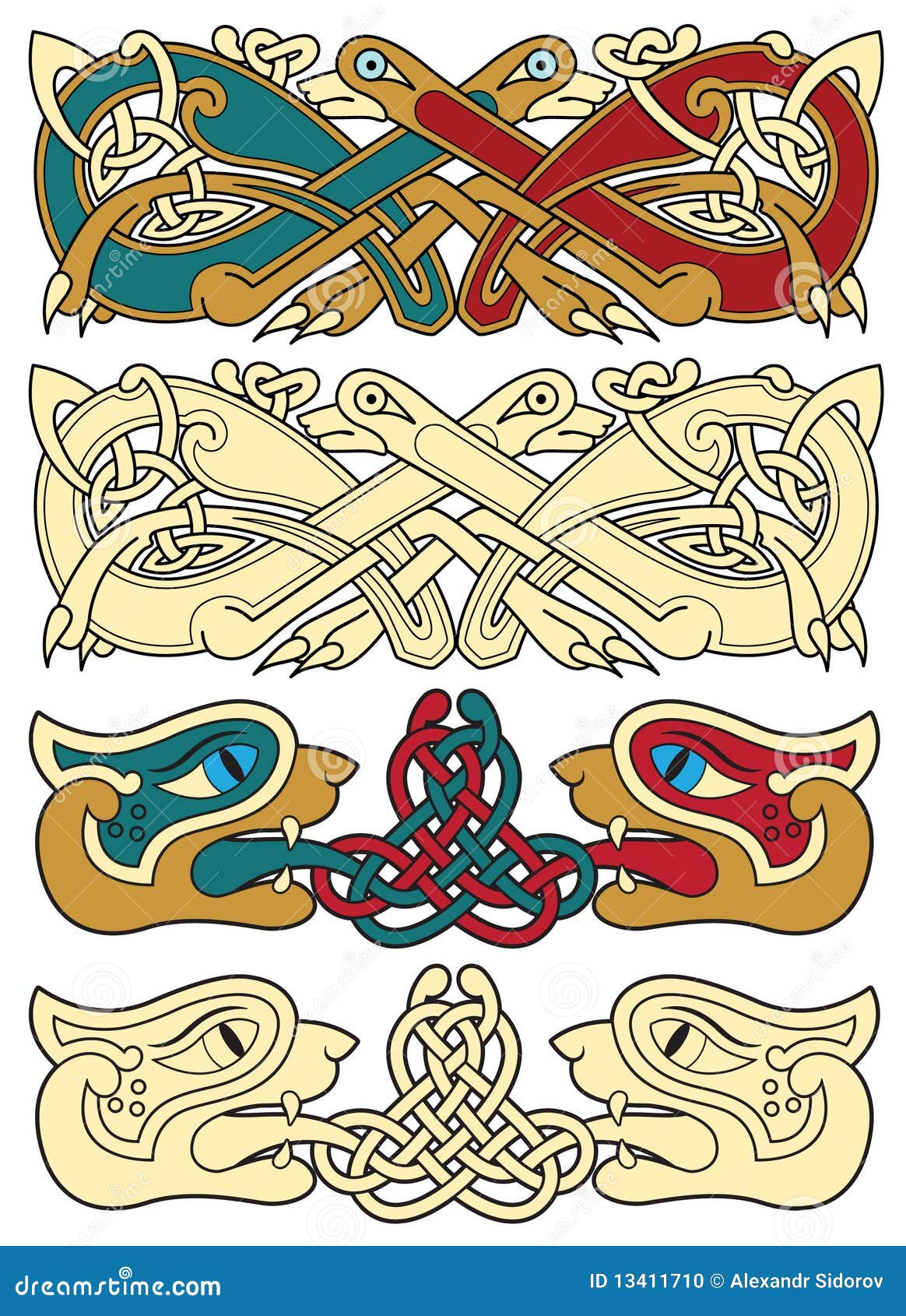  Celtic motifs  stock vector Illustration of gaelic 