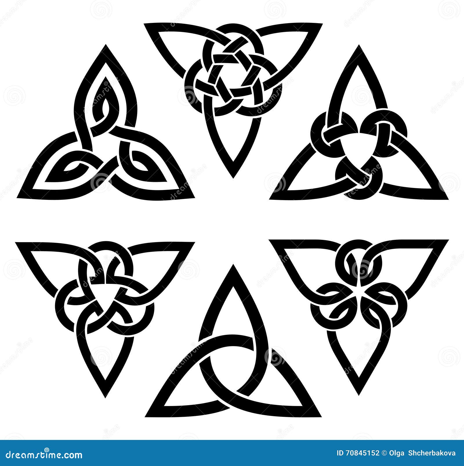 Celtic Trinity Knot Set Stock Illustrations 382 Celtic Trinity Knot