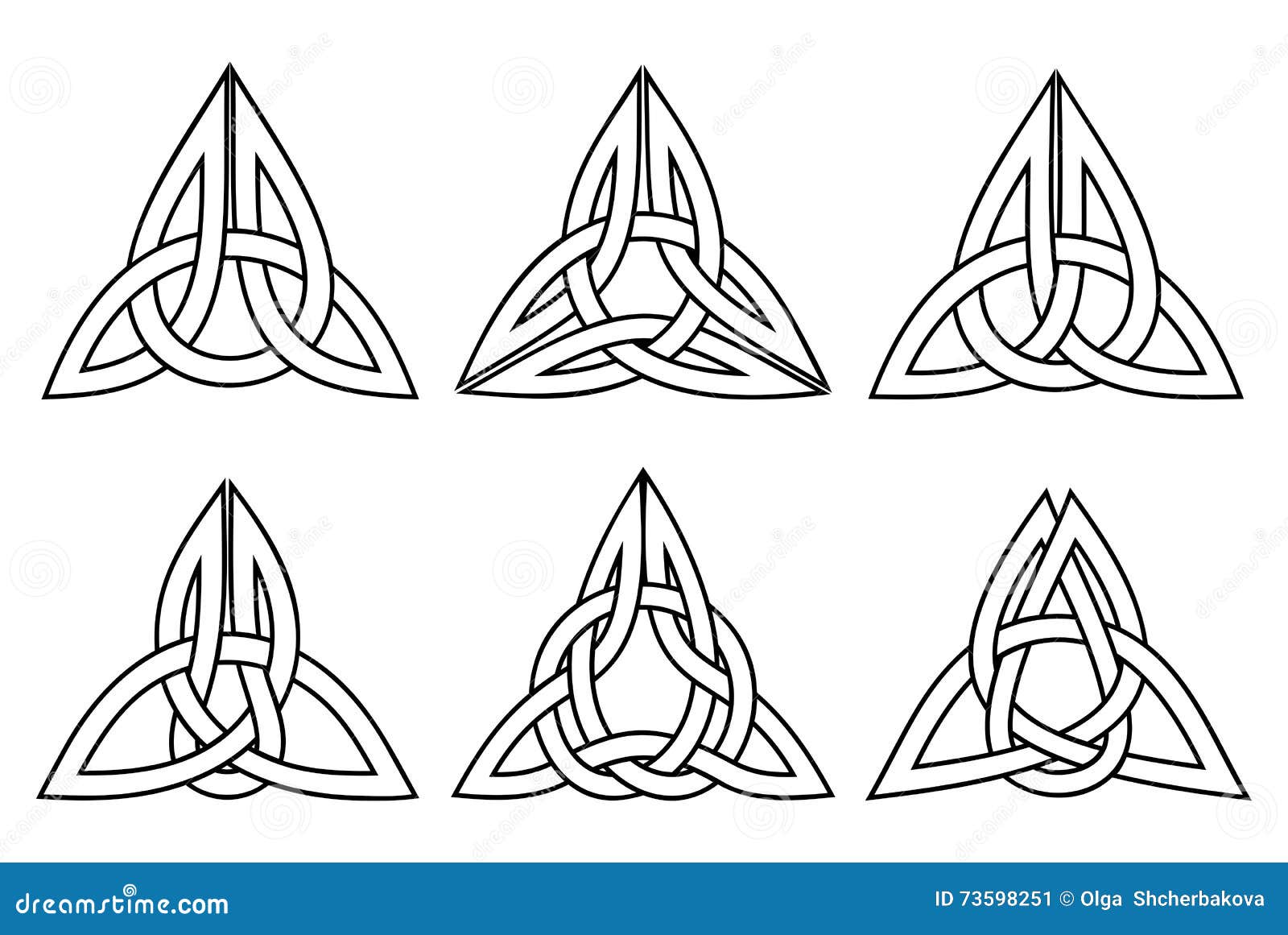 Celtic trinity knot set stock vector. Illustration of trinity 73598251