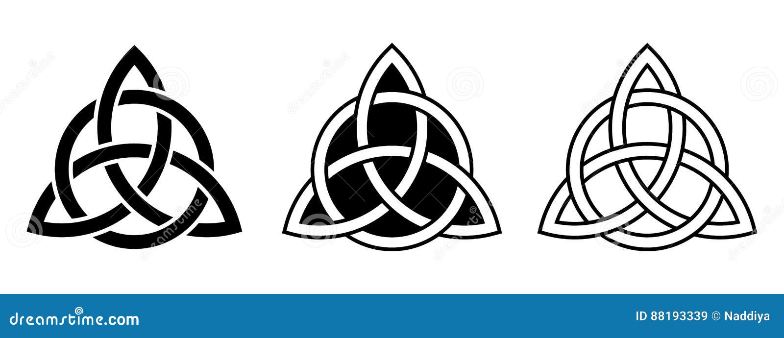 Celtic Trinity Knots. Vector Illustration. Stock Vector Illustration