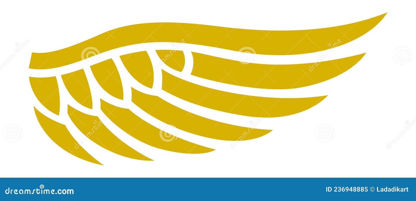 Celtic Wing Symbol. Golden Bird Feathers Stencil Stock Vector ...