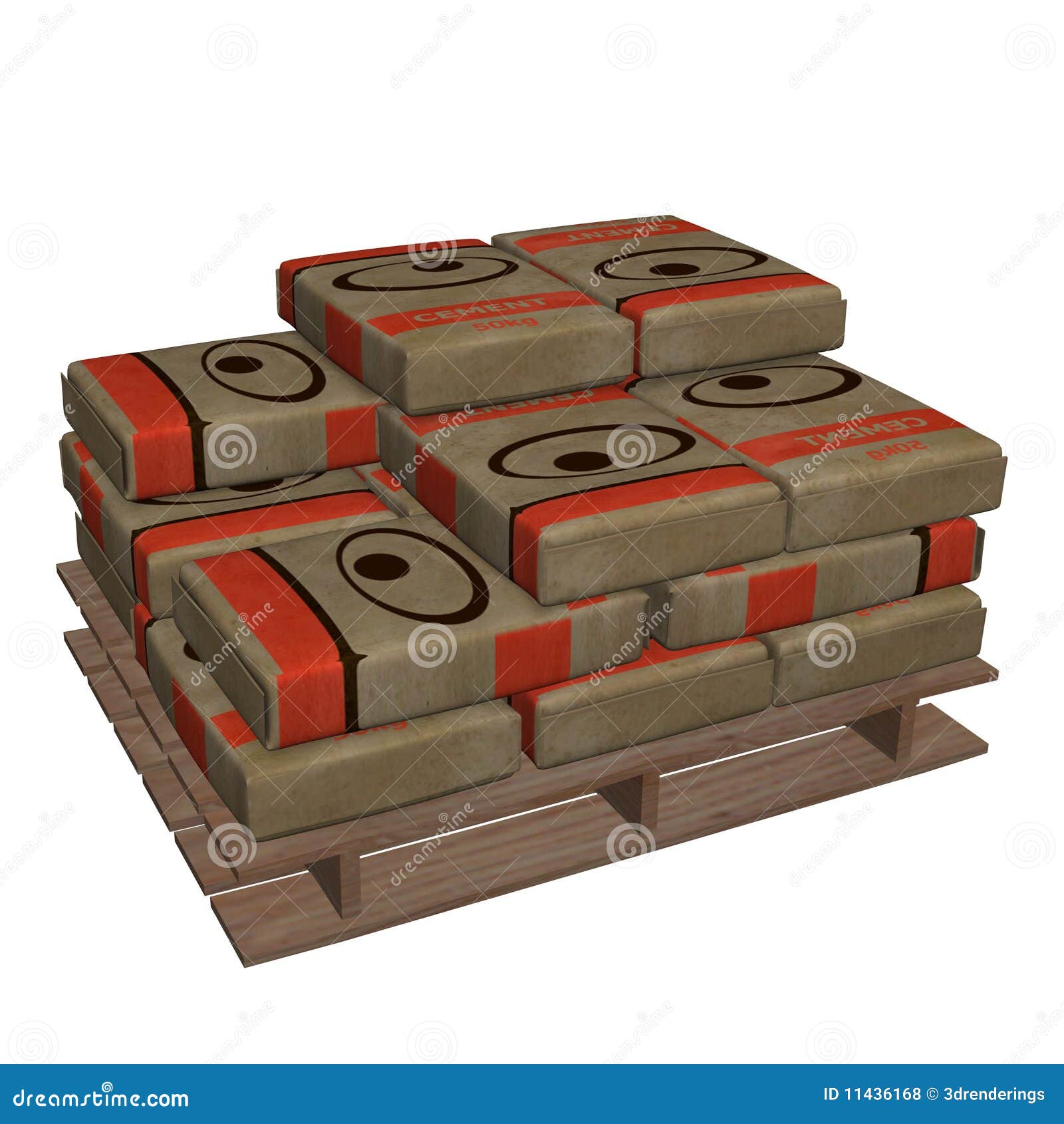 Cement bag stock illustration. Illustration of lowpoly - 11436168