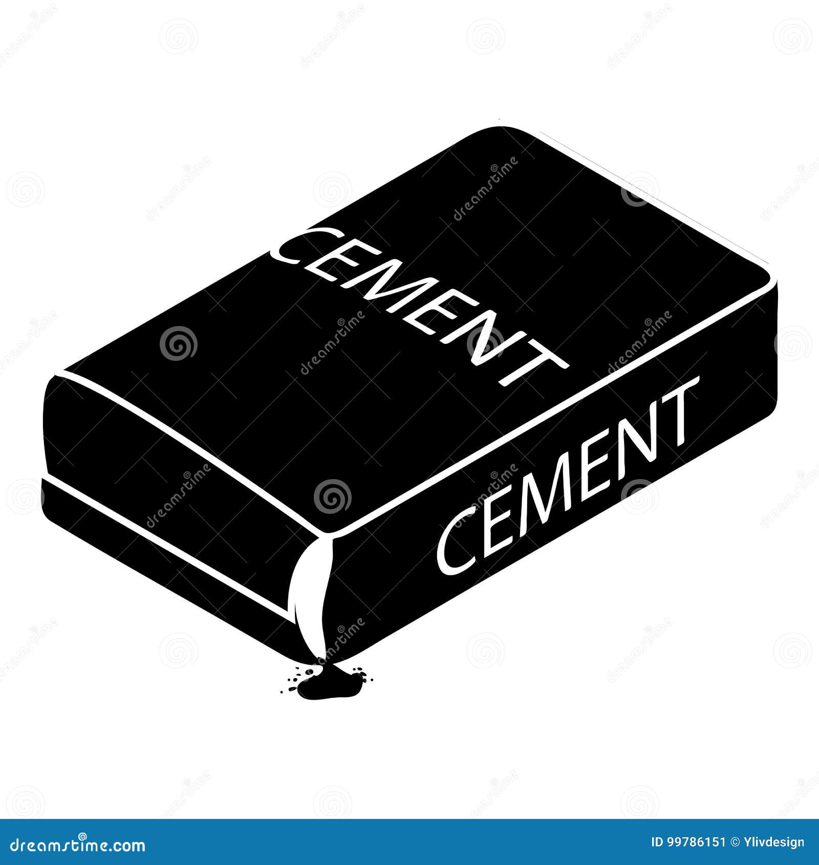 Cement Bag Icon, Simple Style Stock Vector - Illustration of paper