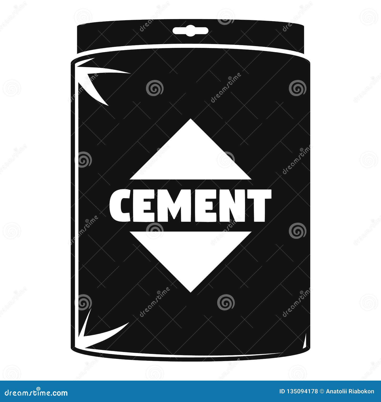 Cement Bag Icon, Simple Style Stock Vector - Illustration of build