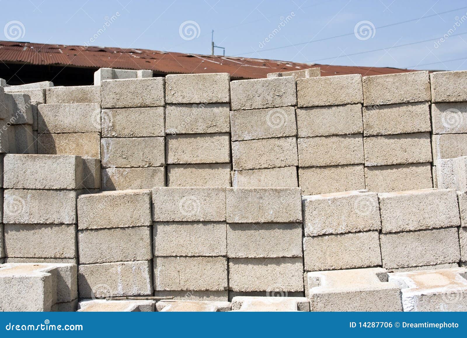Cement block stock photo. Image of concrete, architecture - 14287706