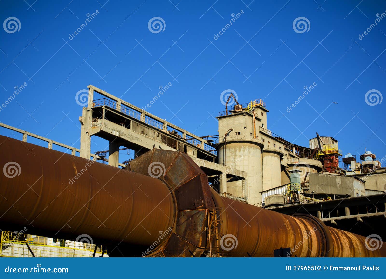 Cement factory stock photo. Image of industries, industrial - 37965502