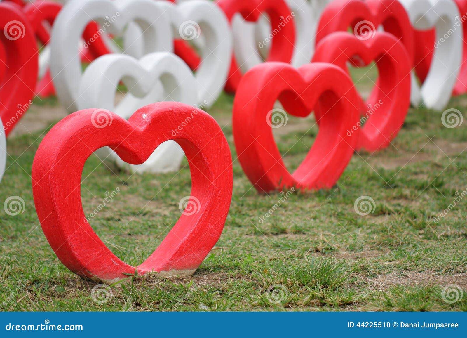 Cement Heart in the Garden stock photo. Image of valentine - 44225510