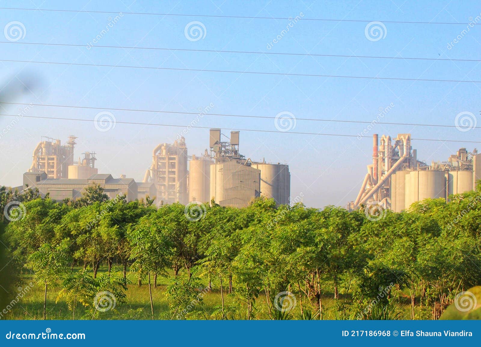 A cement industry stock photo. Image of factory, building 217186968