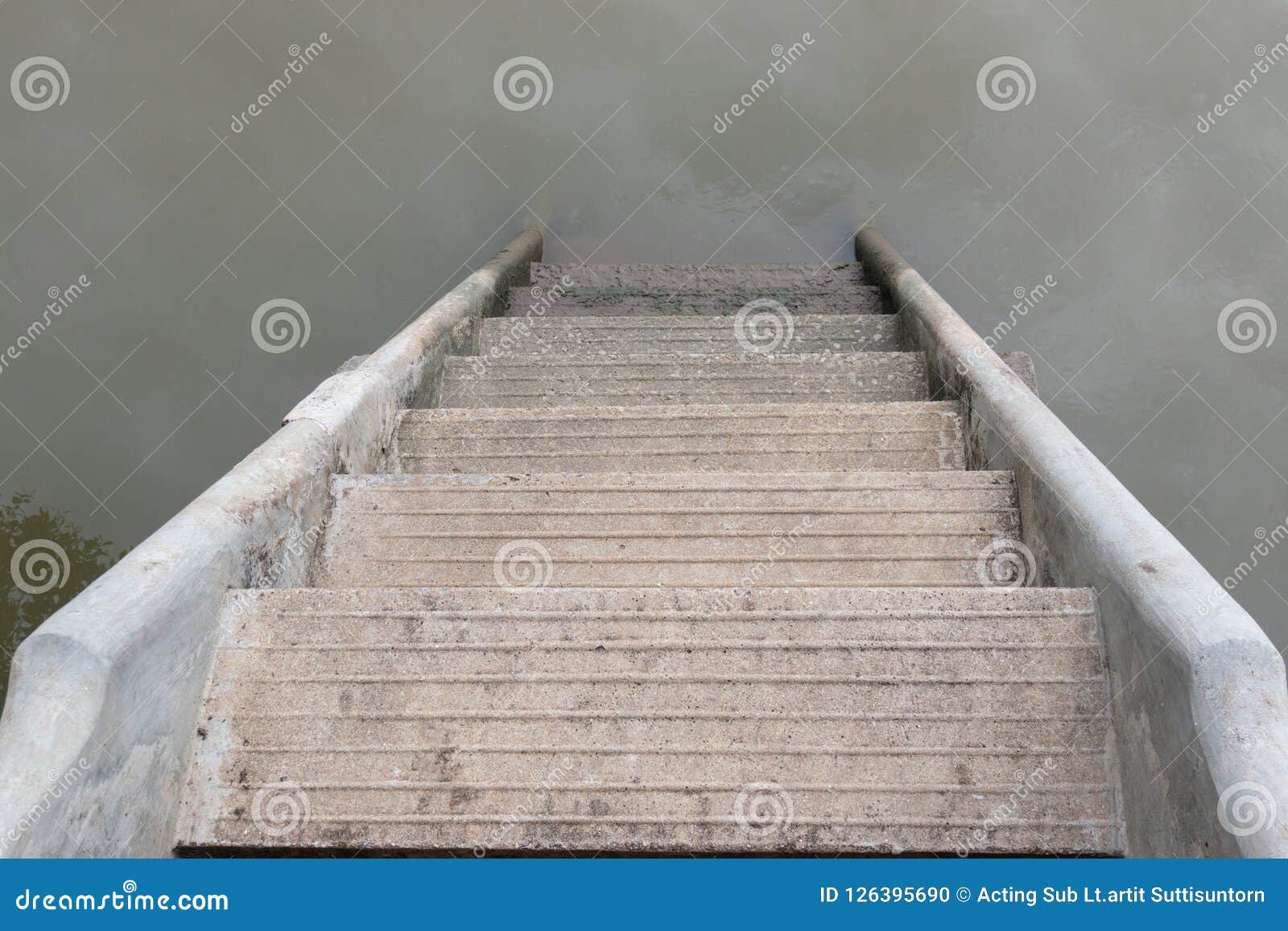 Cement Ladder at Staircase at Wharf Stock Photo Image of natural