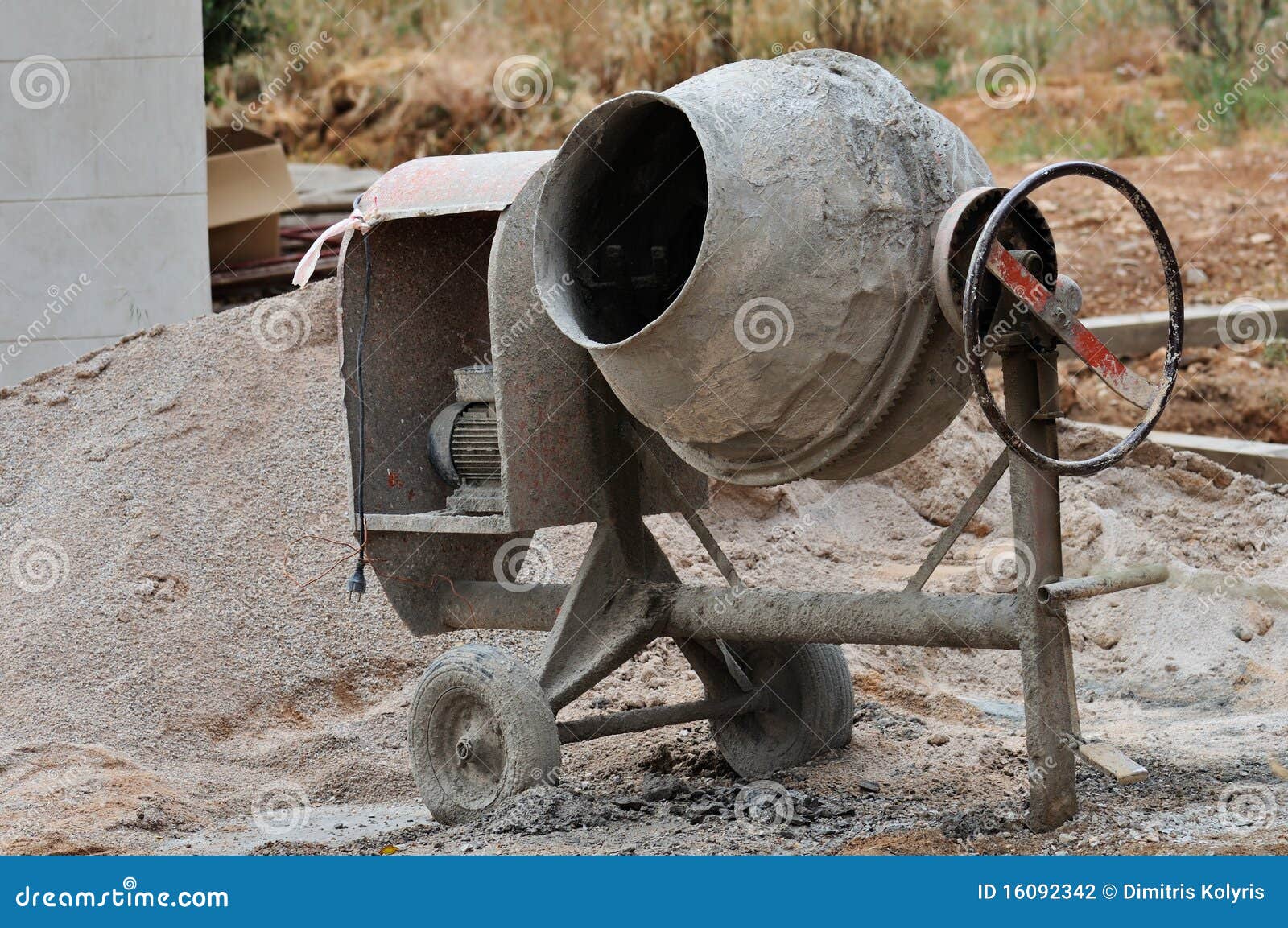 Cement mixer stock photo. Image of metal, industrial 16092342