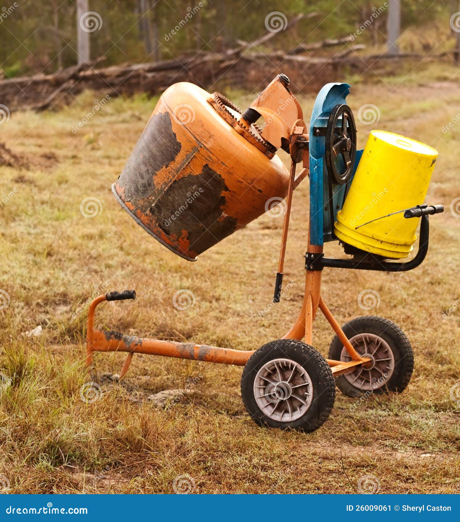 Cement Mixer Builder Concretor Equipment Stock Image Image of