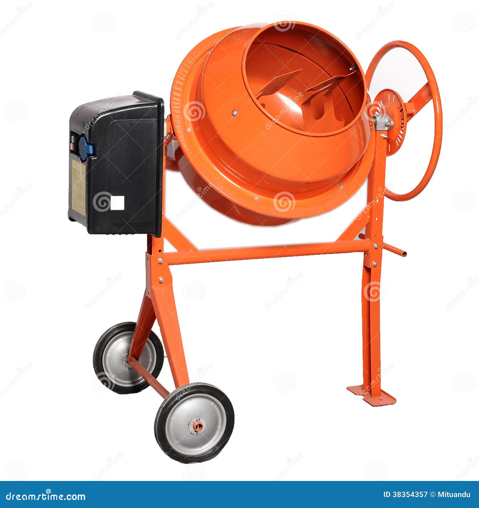 Cement mixer stock image. Image of hole, city, work, agricultural