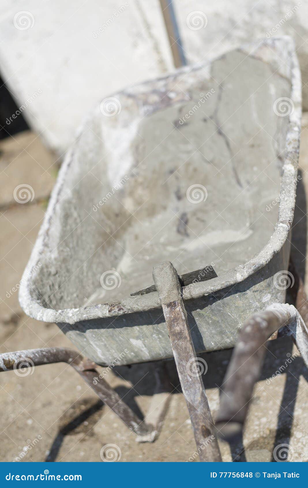 Cement mixer stock photo. Image of concrete, hand, foundation 77756848