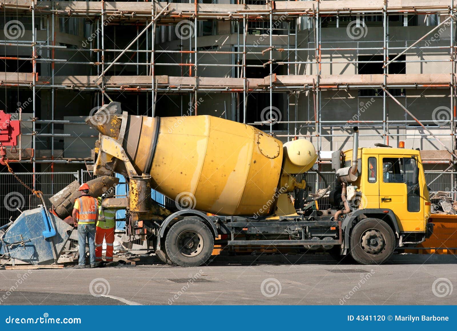 Cement Mixer Truck stock photo. Image of work, mixer, concrete - 4341120