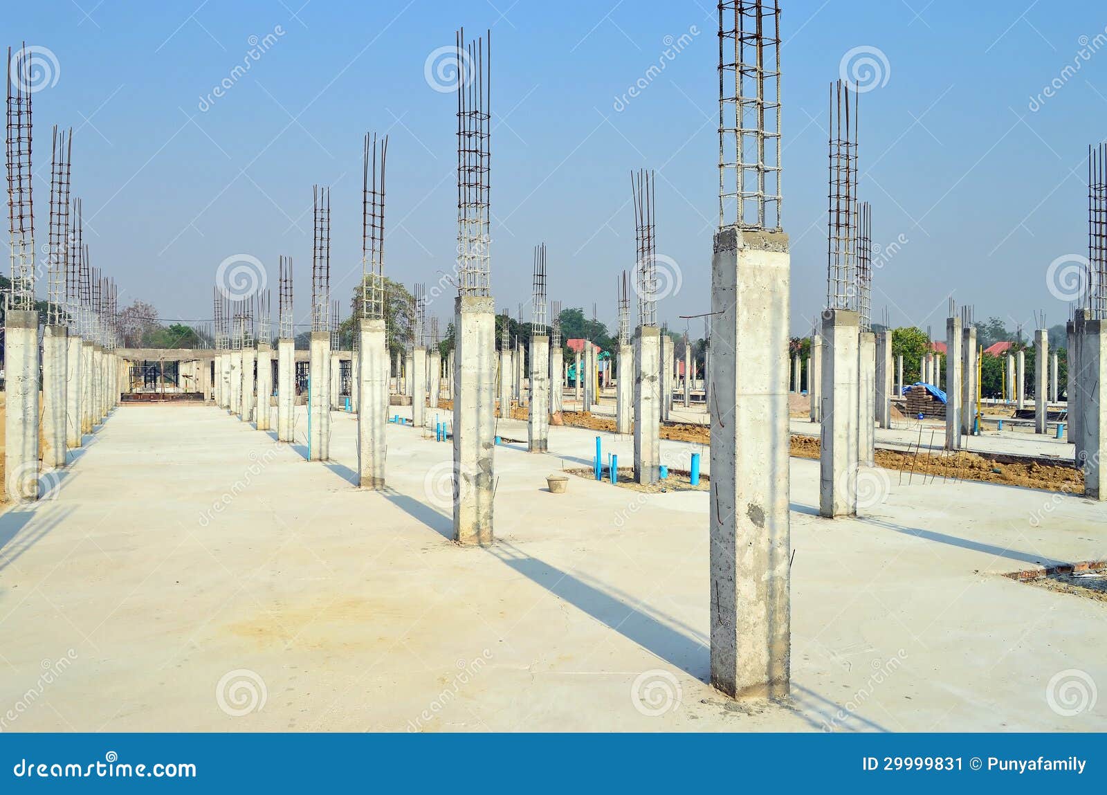 cement pillar in construct site