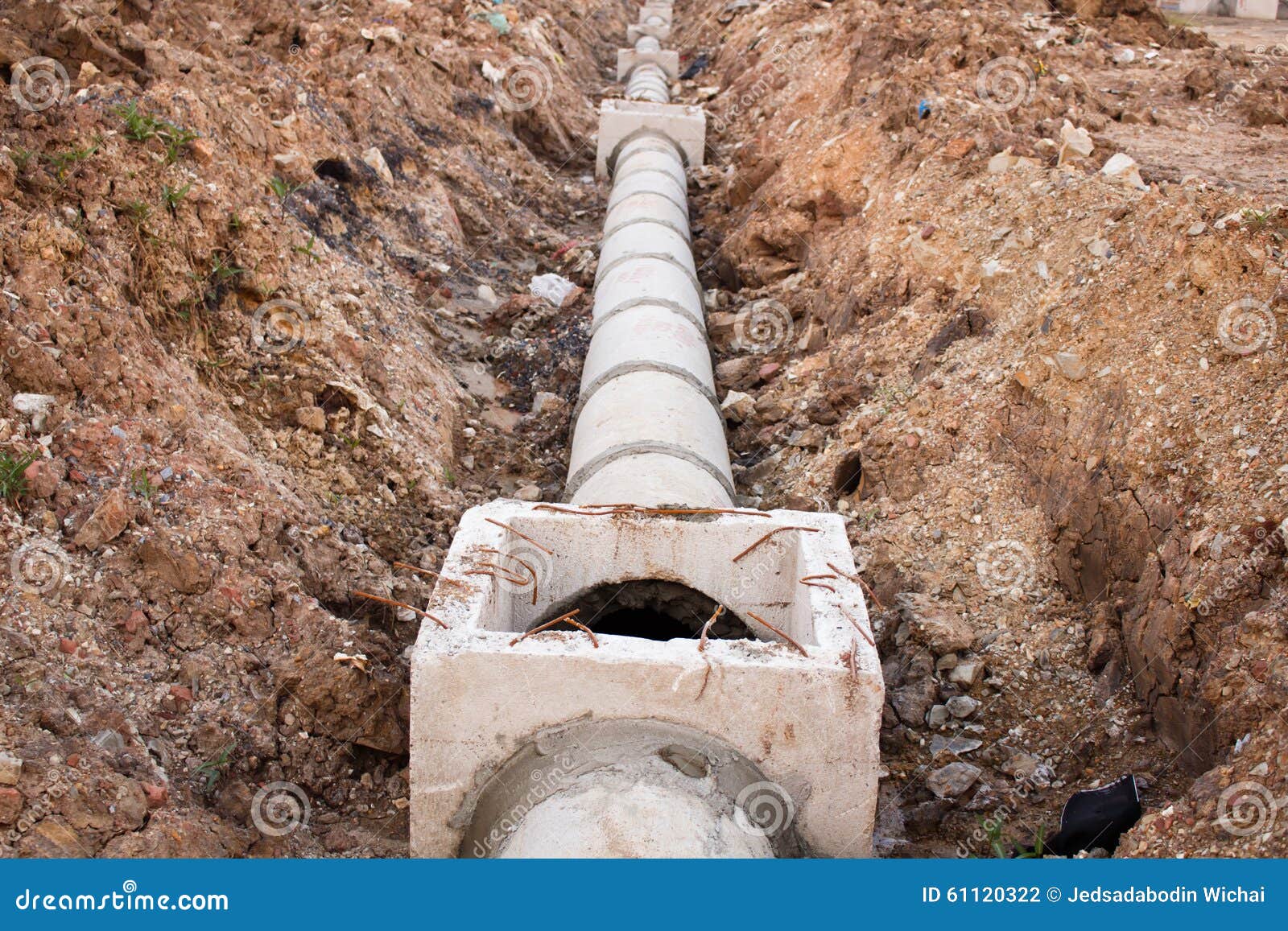 Cement pipeline stock photo. Image of equipment, concrete 61120322