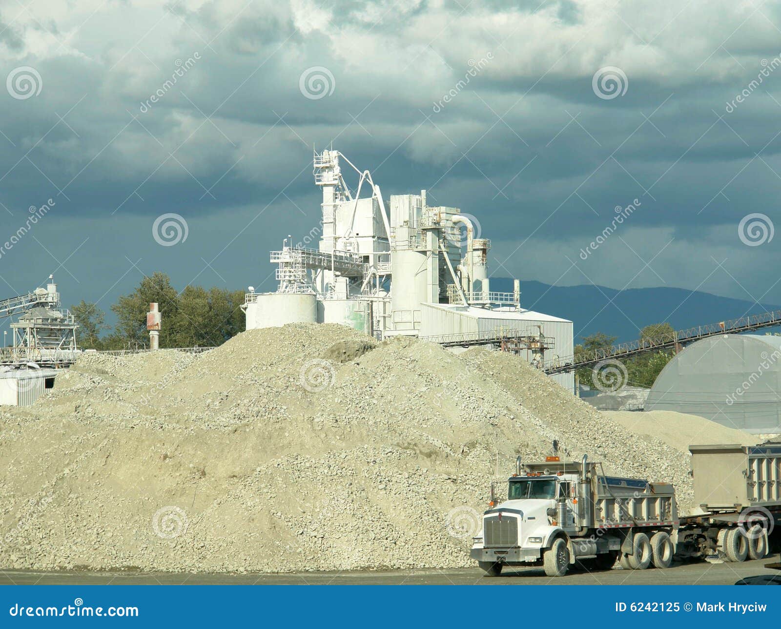 Cement Plant stock image. Image of area, processing, pile - 6242125