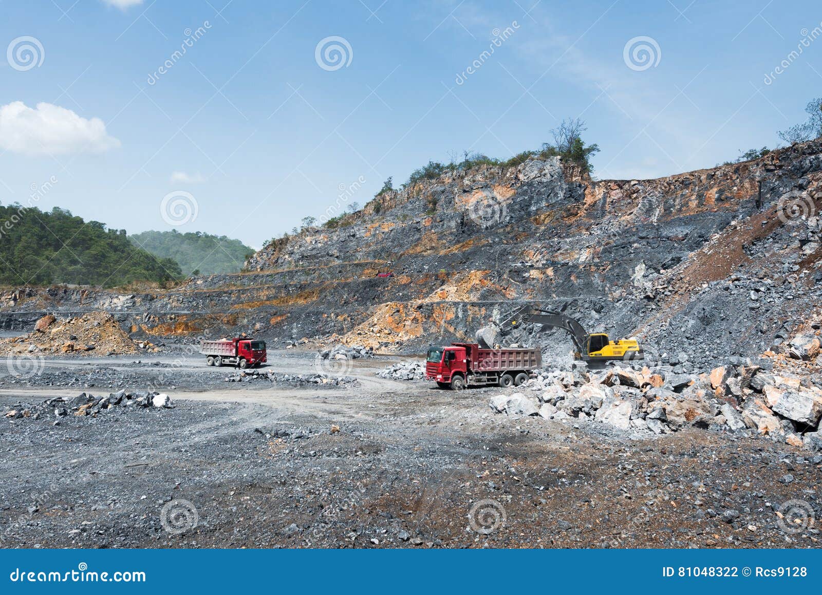 Cement quarry stock photo. Image of heavy, earthmover - 81048322